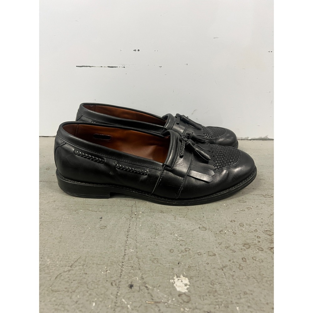 Allen Edmonds Cody Loafers Mens 10.5 Black Leather Tasseled Slip‎ On Dress Shoes